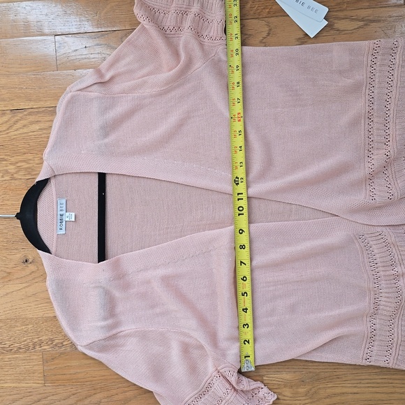 ROBBIE BEE BRAND WOMEN'S PINK SHRUG OPEN CARDIGAN SIZE XL - Picture 8 of 13
